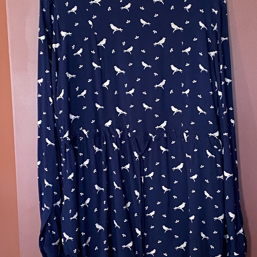 ModCloth Bird Tunic, Extra Large. Navy Blue